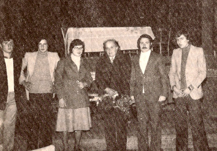 Στη φωτογραφία από δεξιά: Ανδρέας Ξανθός, Αντώνης Σανουδάκης, Μηνάς Δημάκης, Σμαράγδα Παυλιδάκη, Θ. Σταυρουλάκης και Γιώργος Νοδαράκης